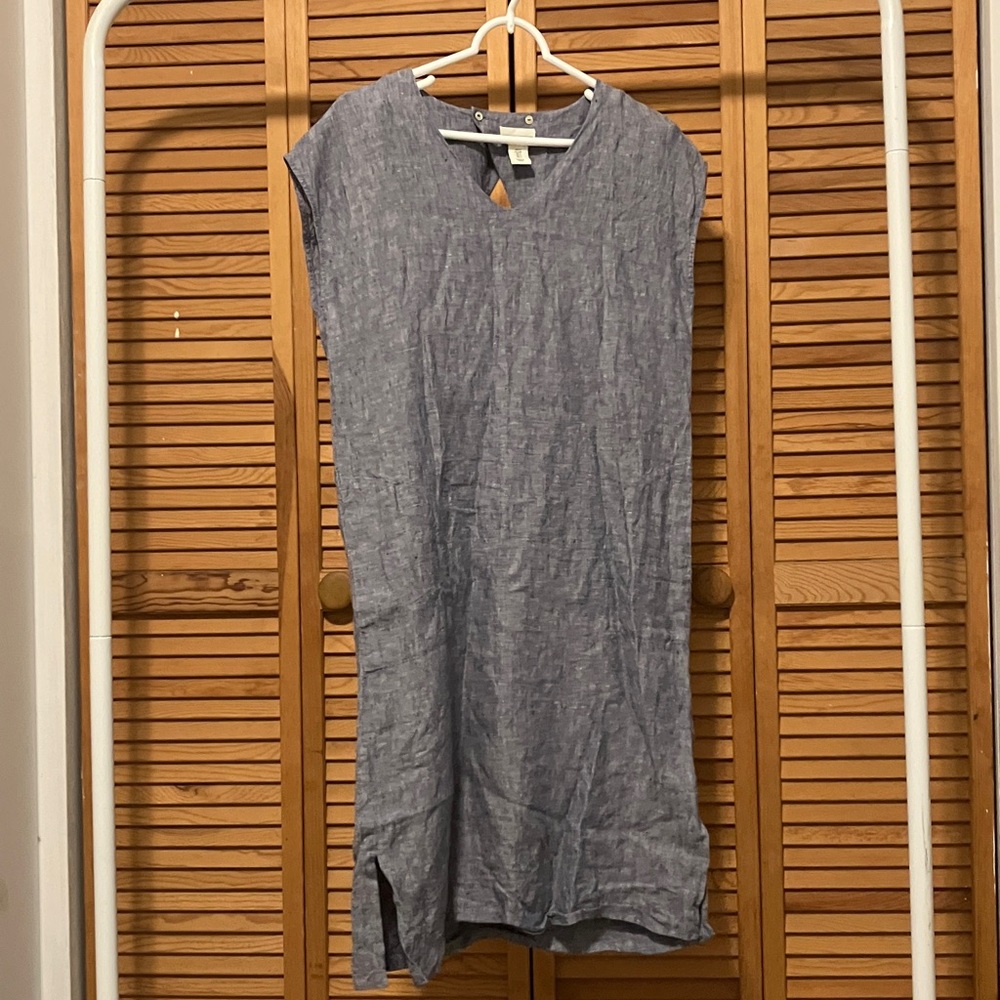 Adrienne Vittadini 100% Linen Sleeveless Dress